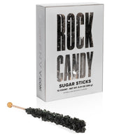 Black Rock Candy Sugar Sticks - Black Cherry Flavor