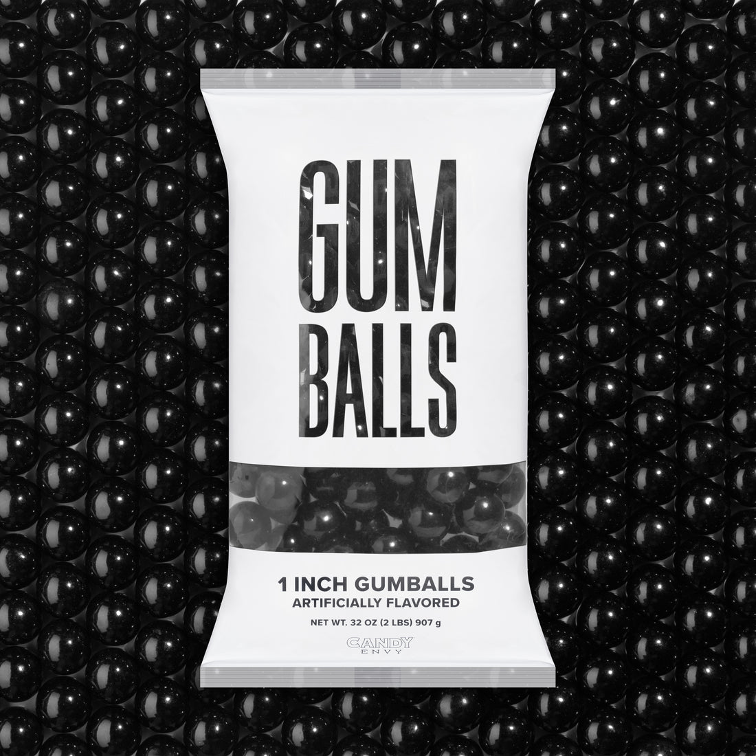 Black 1 inch Round Gumballs