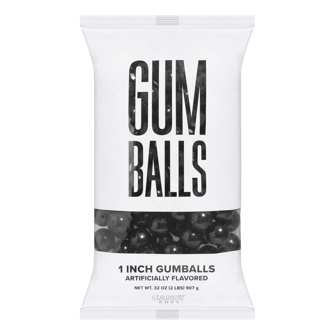 Black 1 inch Round Gumballs