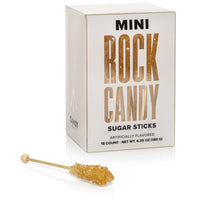 Amber Mini Rock Candy Sugar Sticks - Original Sugar Flavor