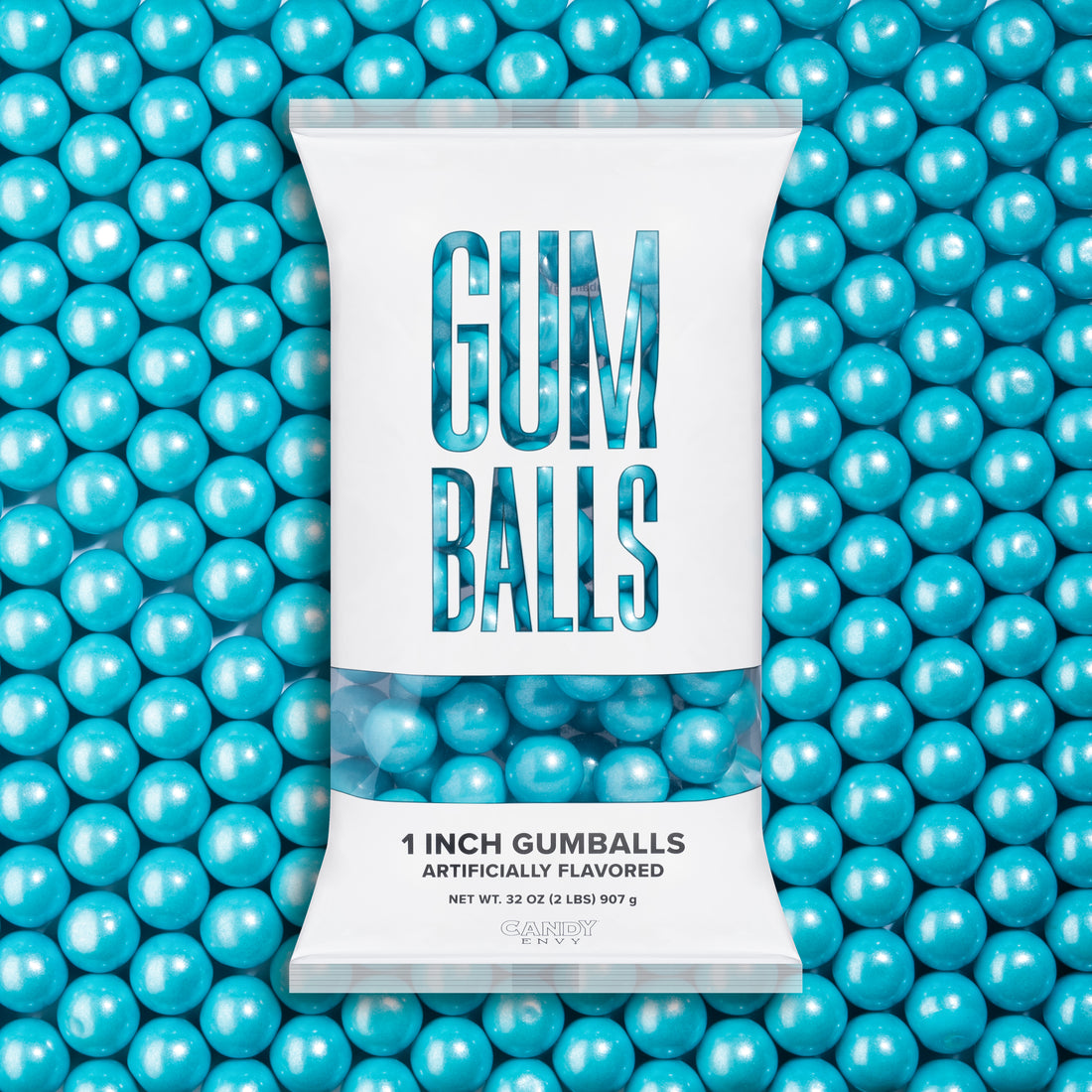 Shimmer Light Blue & Shimmer White 1 inch Round Gumballs