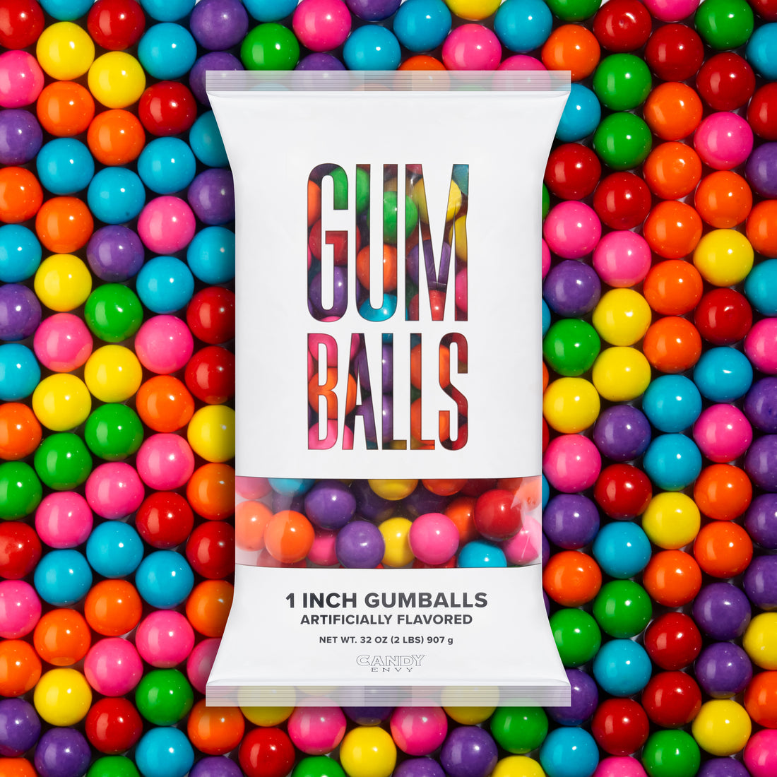 Assorted "Rainbow" 1 inch Round Gumballs