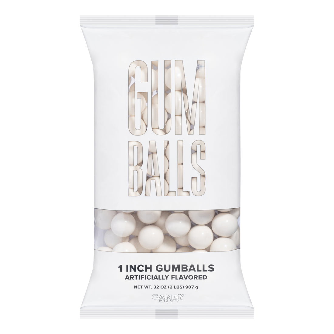 White 1 inch Round Gumballs