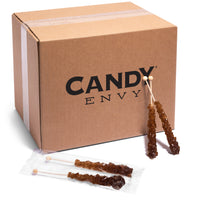 Amber Rock Candy Sugar Sticks - Root Beer Flavor