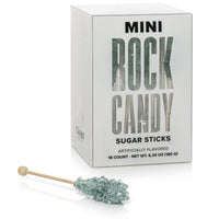 Silver Mini Rock Candy Sugar Sticks - Original Sugar Flavor