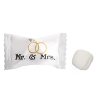 'Mr. & Mrs.' with Gold Ring Accent Wedding Buttermints