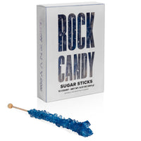 Navy Blue Rock Candy Sugar Sticks - Blueberry Flavor