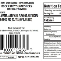 Halloween Rock Candy Sugar Sticks