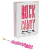 Light Pink Rock Candy Sugar Sticks - Cherry Flavor
