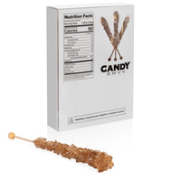 Amber Rock Candy Sugar Sticks - Root Beer Flavor