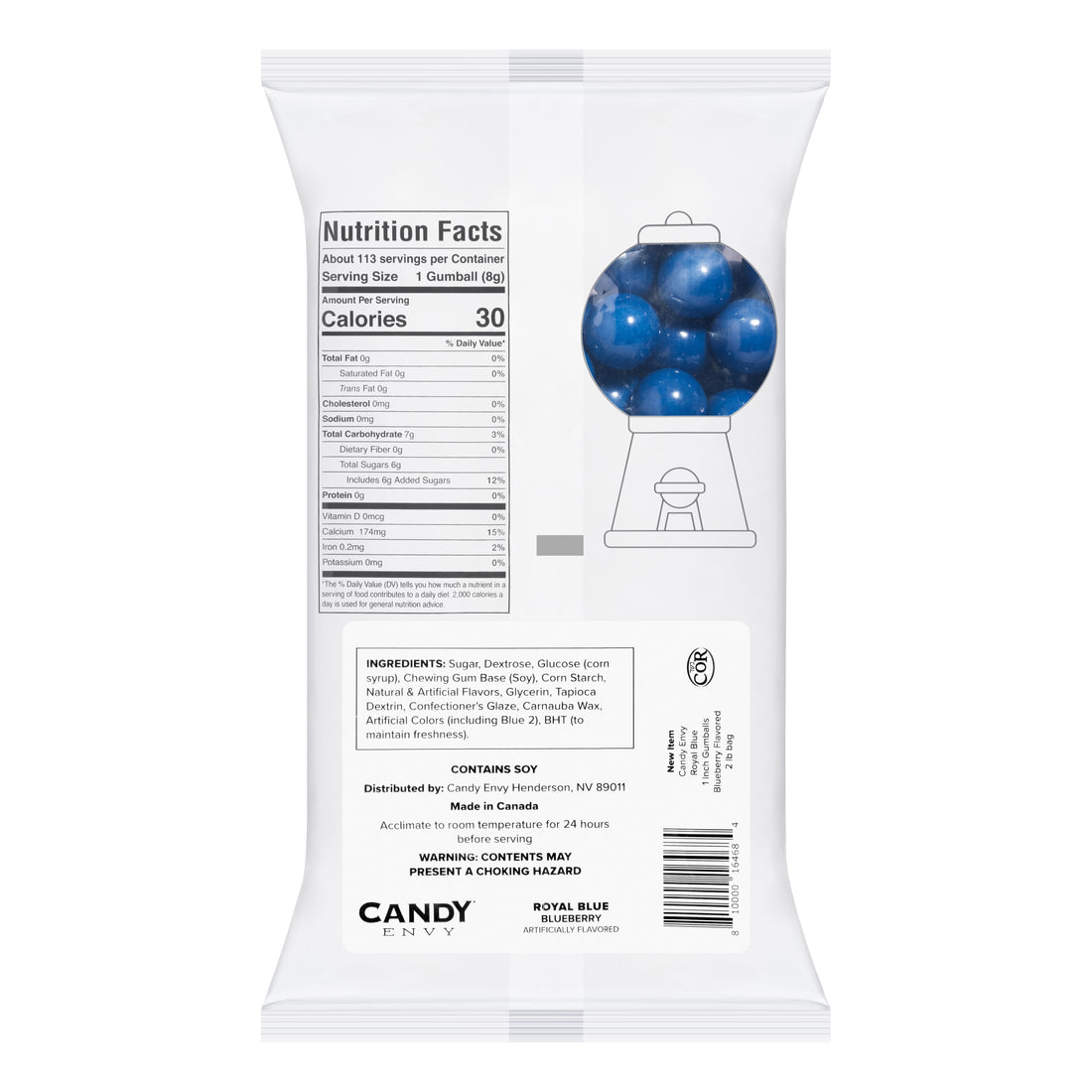 Royal Blue 1 inch Round Gumballs