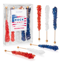 Patriotic USA Freedom Rock Candy Sugar Sticks