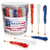Patriotic USA Freedom Rock Candy Sugar Sticks