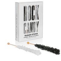 Black & White Rock Candy Sugar Sticks - Black Cherry and Original Sugar Flavors
