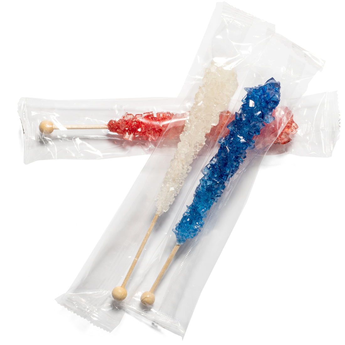 Patriotic USA Rock Candy Sugar Sticks