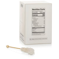 White Mini Rock Candy Sugar Sticks - Original Sugar Flavor