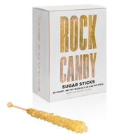 Gold Rock Candy Sugar Sticks - Original Sugar Flavor