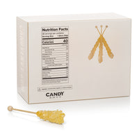 Gold Mini Rock Candy Sugar Sticks - Original Sugar Flavor