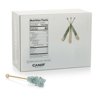 Silver Mini Rock Candy Sugar Sticks - Original Sugar Flavor