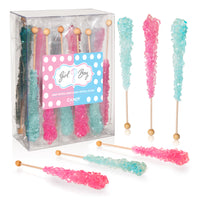 Light Blue and Pink Rock Candy Crystal Stick for Gender Reveal Party