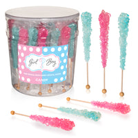 Light Blue and Pink Rock Candy Crystal Stick for Gender Reveal Party