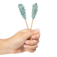 Silver Mini Rock Candy Sugar Sticks - Original Sugar Flavor