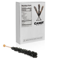 Black Rock Candy Sugar Sticks - Black Cherry Flavor