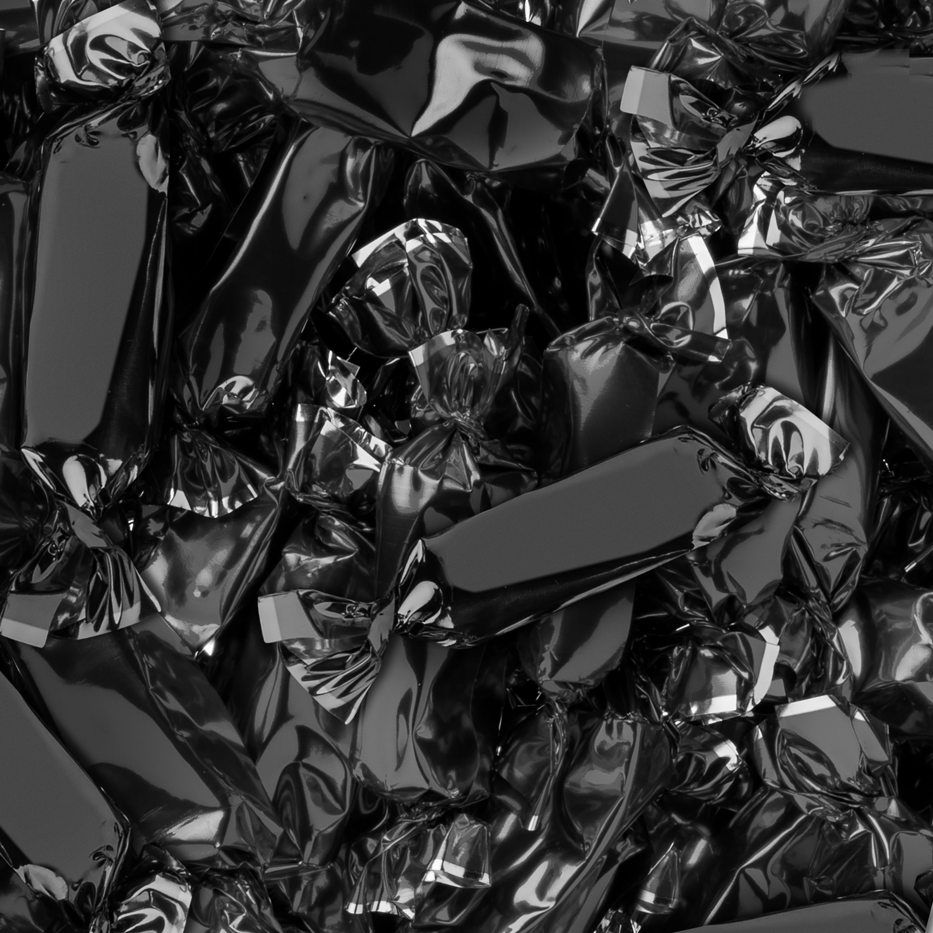 Black Foil-Wrapped Caramels – Candy Envy