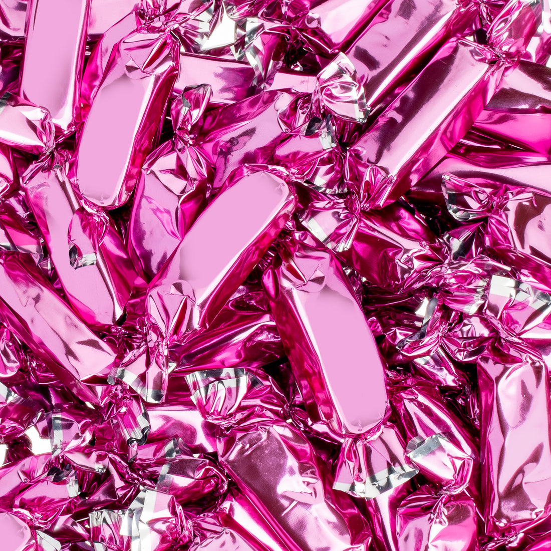 Hot Pink Foil-Wrapped Caramels