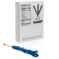 Navy Blue Rock Candy Sugar Sticks - Blueberry Flavor