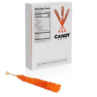 Orange Rock Candy Sugar Sticks - Orange Flavor