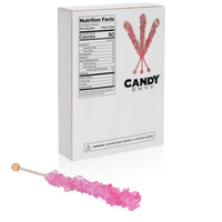 Light Pink Rock Candy Sugar Sticks - Cherry Flavor
