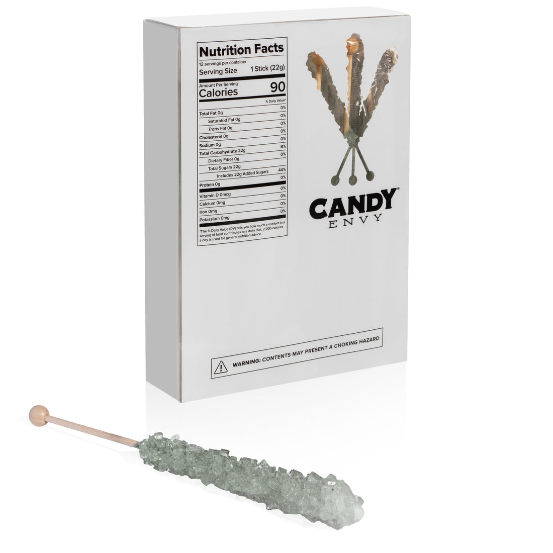 Silver Rock Candy Sugar Sticks - Original Sugar Flavor