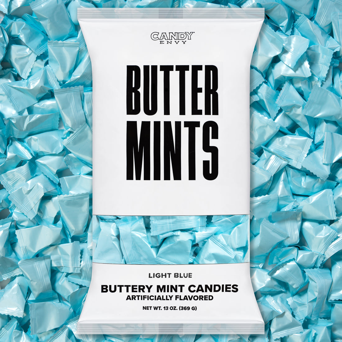 Light Blue Wrapper Buttermints