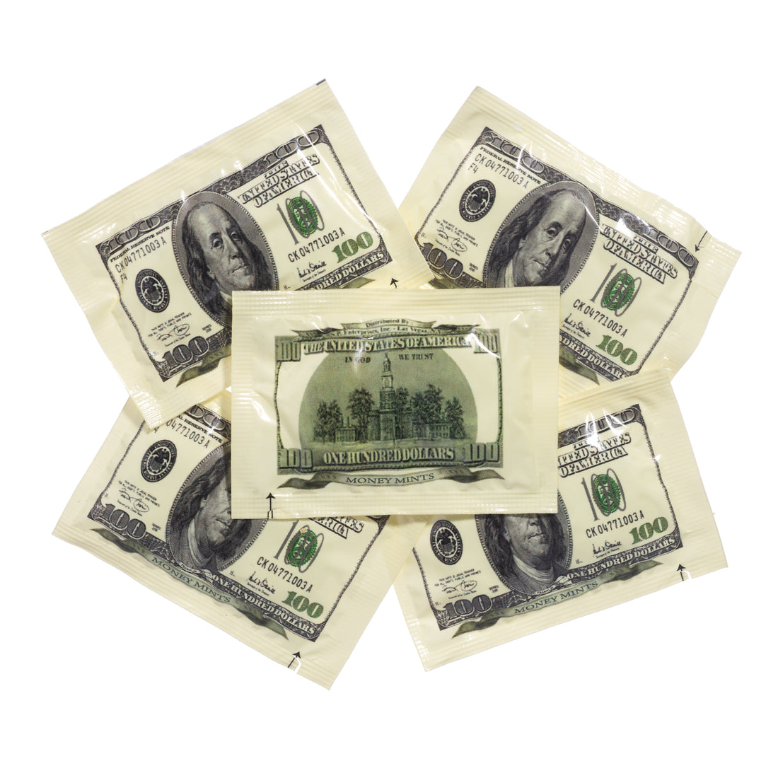 Money Mints - 100 Pack, 2 Mints/Pack, Individually Wrapped Spearmints