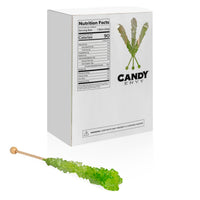 Light Green Rock Candy Sugar Sticks - Watermelon Flavor