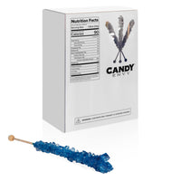 Navy Blue Rock Candy Sugar Sticks - Blueberry Flavor