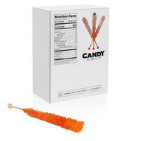 Orange Rock Candy Sugar Sticks - Orange Flavor