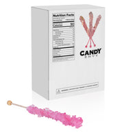 Light Pink Rock Candy Sugar Sticks - Cherry Flavor