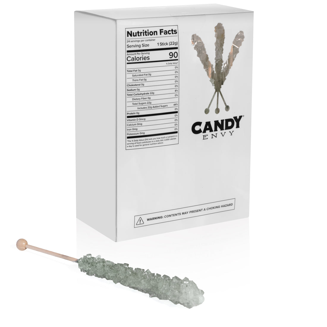 Silver Rock Candy Sugar Sticks - Original Sugar Flavor