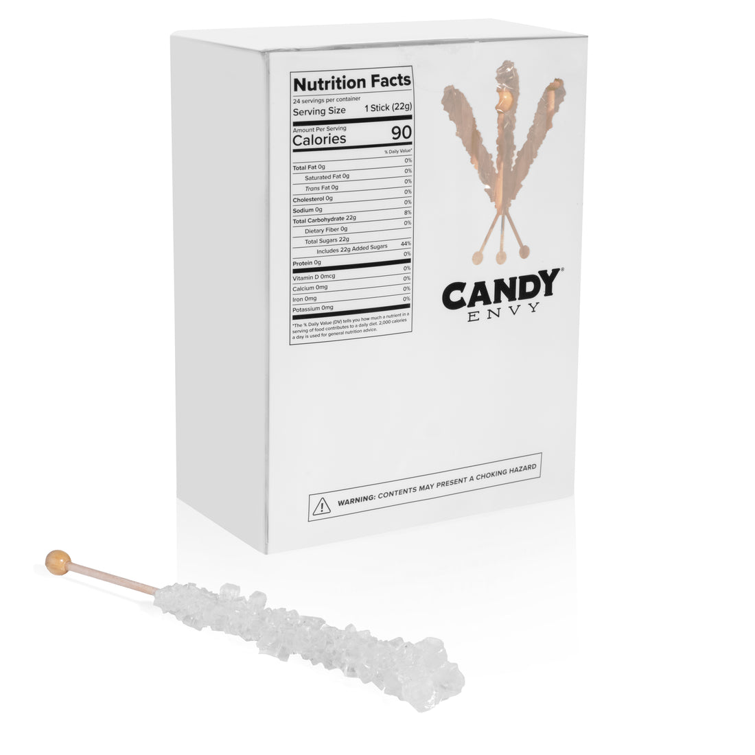 White Rock Candy Sugar Sticks - Original Sugar Flavor