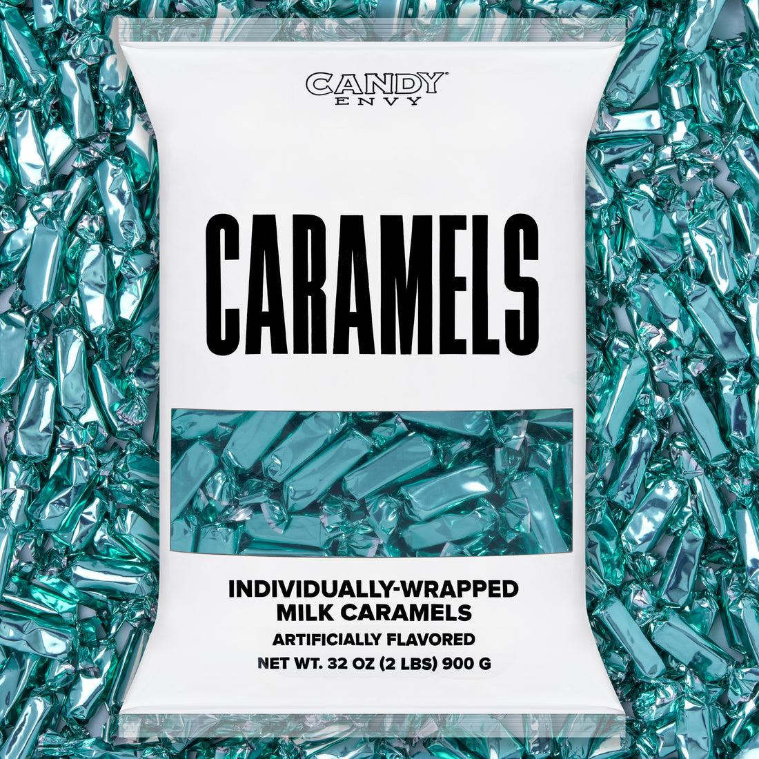 Light Blue Foil-Wrapped Caramels - PRE-ORDER AVAILABLE!
