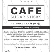 Amber and White Café Mini Rock Candy Sugar Sticks - Original Sugar Flavor