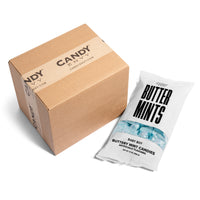 Candy Envy box with a single packet of butter mints on a white background