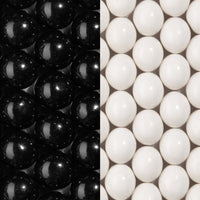 Black & White 1 Inch Round Gumballs