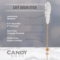 Gold Café Mini Rock Candy Sugar Sticks - Original Sugar Flavor
