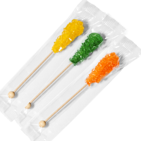 Citrus Combo Mini Rock Candy Sugar Sticks - Orange, Lime, Lemon Flavor