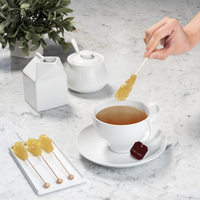 Gold Mini Rock Candy Sugar Sticks - Original Sugar Flavor