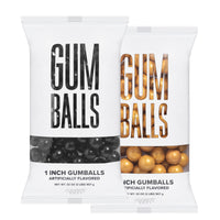 Black & Gold 1 inch Round Gumballs