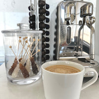 Amber and White Café Mini Rock Candy Sugar Sticks - Original Sugar Flavor